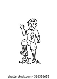 Soccer player cartoon