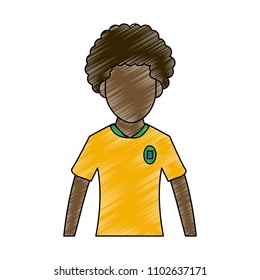 Soccer player cartoon scribble