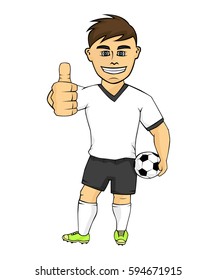 Soccer player cartoon vector