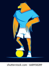 Soccer Player Character Art, Foot ball (Vector Art)