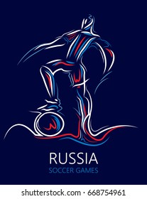 Soccer Player Character, Poster (Vector Art)