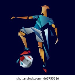 Soccer Player Character, Poster (Vector Art)