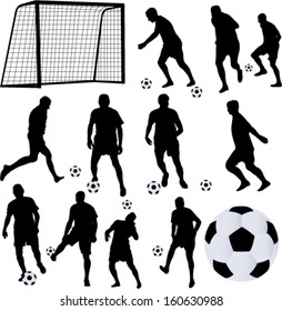 soccer player collection 1 - vector