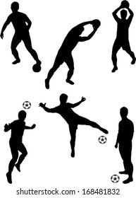 soccer player collection 2 vector