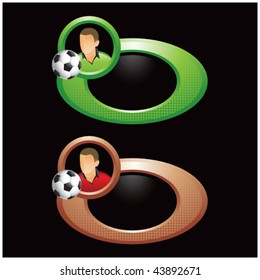 carteles redondos de colores para futbolistas