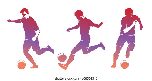 Soccer player. The colorful vector illustration