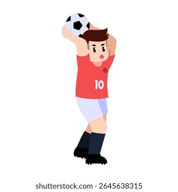 Um jogador de futebol fazendo um lance-in