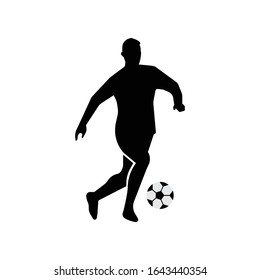 Soccer Player Dribbling Logo Icon Vector Stock Vector (Royalty Free ...