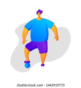 soccer player flat illustration design vector
