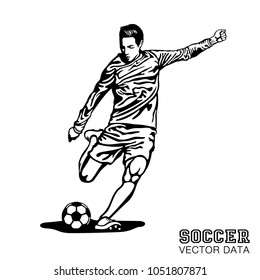 Datos del jugador de fútbol, fútbol, vectores