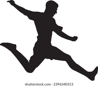 Soccer Player or Footballer Silhouette Icon