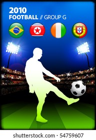 Soccer Player in Global Soccer Event Group G Original Illustration