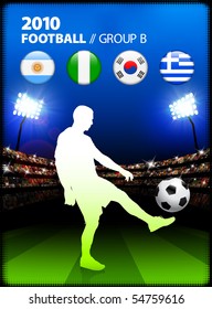 Soccer Player in Global Soccer Event Group B Original Illustration