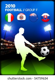 Soccer Player in Global Soccer Event Group F Original Illustration