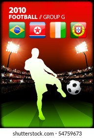 Soccer Player in Global Soccer Event Group G Original Illustration
