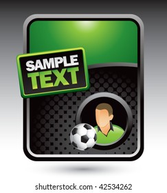 grüne Vorlage für Fußballspieler