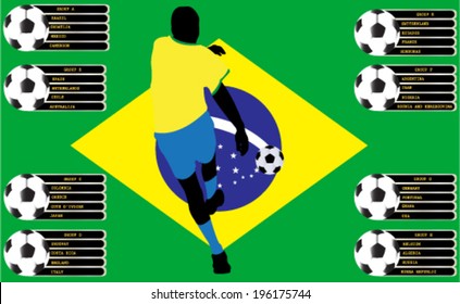 Soccer player and group vector