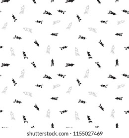 Soccer Player hand drawn Seamless Pattern Background for banner, card, website. Design for wallpapers, wrapping, backgrounds. Vector illustration.