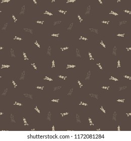 Soccer Player hand drawn Seamless Pattern Background for banner, card, website. Design for wallpapers, wrapping, backgrounds. Vector illustration.