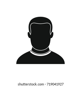 Soccer player icon. Black simple silhouette illustration of Soccer player vector icon for web isolated on white background