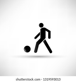 Soccer player icon flat.