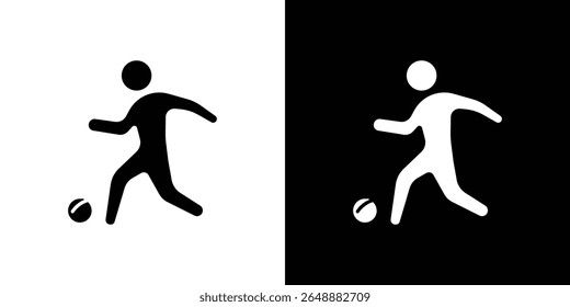 Soccer player icon of a flat style vector