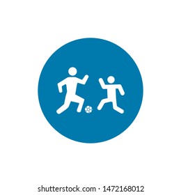 Soccer player icon flat. Soccer symbol for your web site design, logo, app, UI. Vector illustration, EPS10.