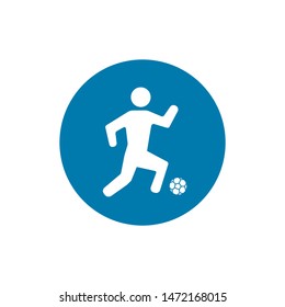Soccer player icon flat. Soccer symbol for your web site design, logo, app, UI. Vector illustration, EPS10.