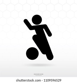 Soccer Player Icon Soccer Football Sport Stock Vector (Royalty Free ...