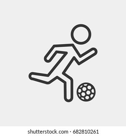 Soccer player icon illustration isolated vector sign symbol