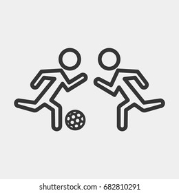 Soccer player icon illustration isolated vector sign symbol