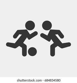 Soccer player icon illustration isolated vector sign symbol