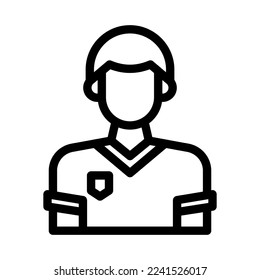 soccer player icon illustration vector graphic