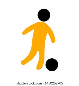 soccer player icon. Logo element illustration. soccer player symbol design. colored collection. soccer player concept. Can be used in web and mobile