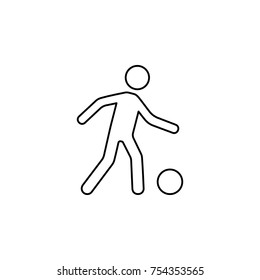 Soccer player icon on white background