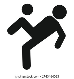 Soccer player icon. Simple illustration of soccer player vector icon for web design isolated on white background