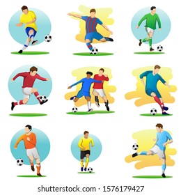 Soccer Player Icon Vector Design Flat Style Illustration