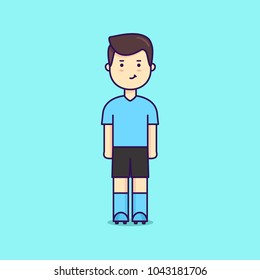 Soccer player icon. Vector illustration.