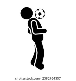 Symbole von Fußballspielern. Einfache Illustration von Vektorsymbol für Fußballspieler, Vektorsymbole für Web, Strichfigur Fußball, Freestyle, Fußball, Fußball, Juggling, Fähigkeiten, Tricks, Ballkontrolle