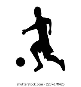 Soccer player illustration design with silhouette