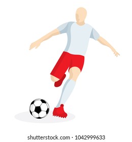 Soccer player illustration. Football player color vector.