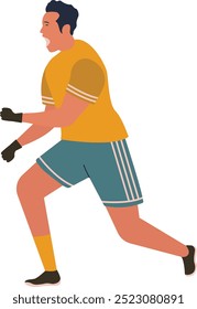 Soccer Player Illustration on White Background. Vector Character Cartoon Design.