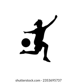 Soccer Player Isolated Vector Silhouette