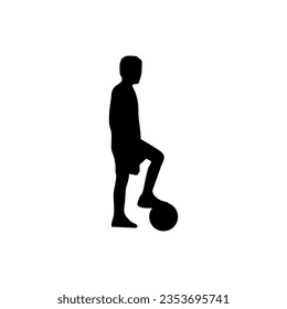 Soccer Player Isolated Vector Silhouette
