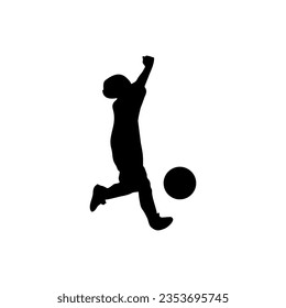 Soccer Player Isolated Vector Silhouette
