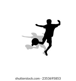 Soccer Player Isolated Vector Silhouette