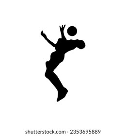 Silueta vectorial aislada del jugador de fútbol