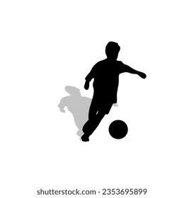 Soccer Player Isolated Vector Silhouette