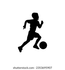 Soccer Player Isolated Vector Silhouette