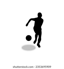 Soccer Player Isolated Vector Silhouette